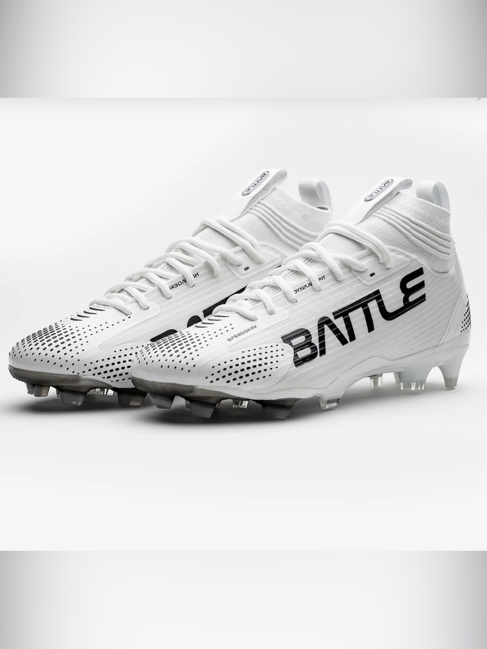 Battle Sports AstroFly Football Cleats White/Black – Men’s 10 / Women’s 11.5